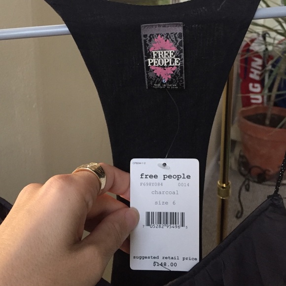 Free People Light purple/charcoal/black dress - Picture 4 of 4